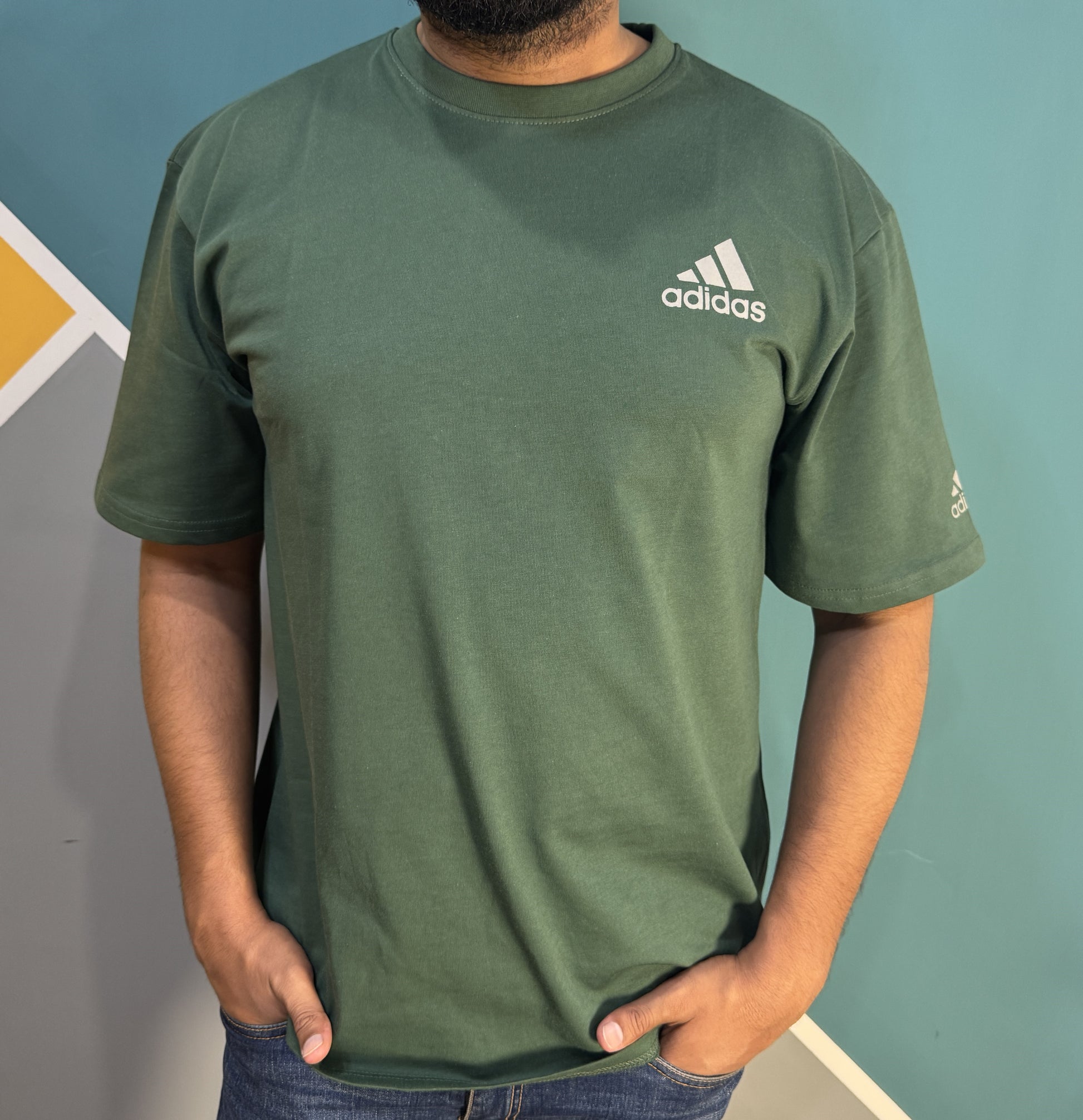 Thriftspo Green Drop‑Shoulder Baggy Tee – Oversized Streetwear Classic