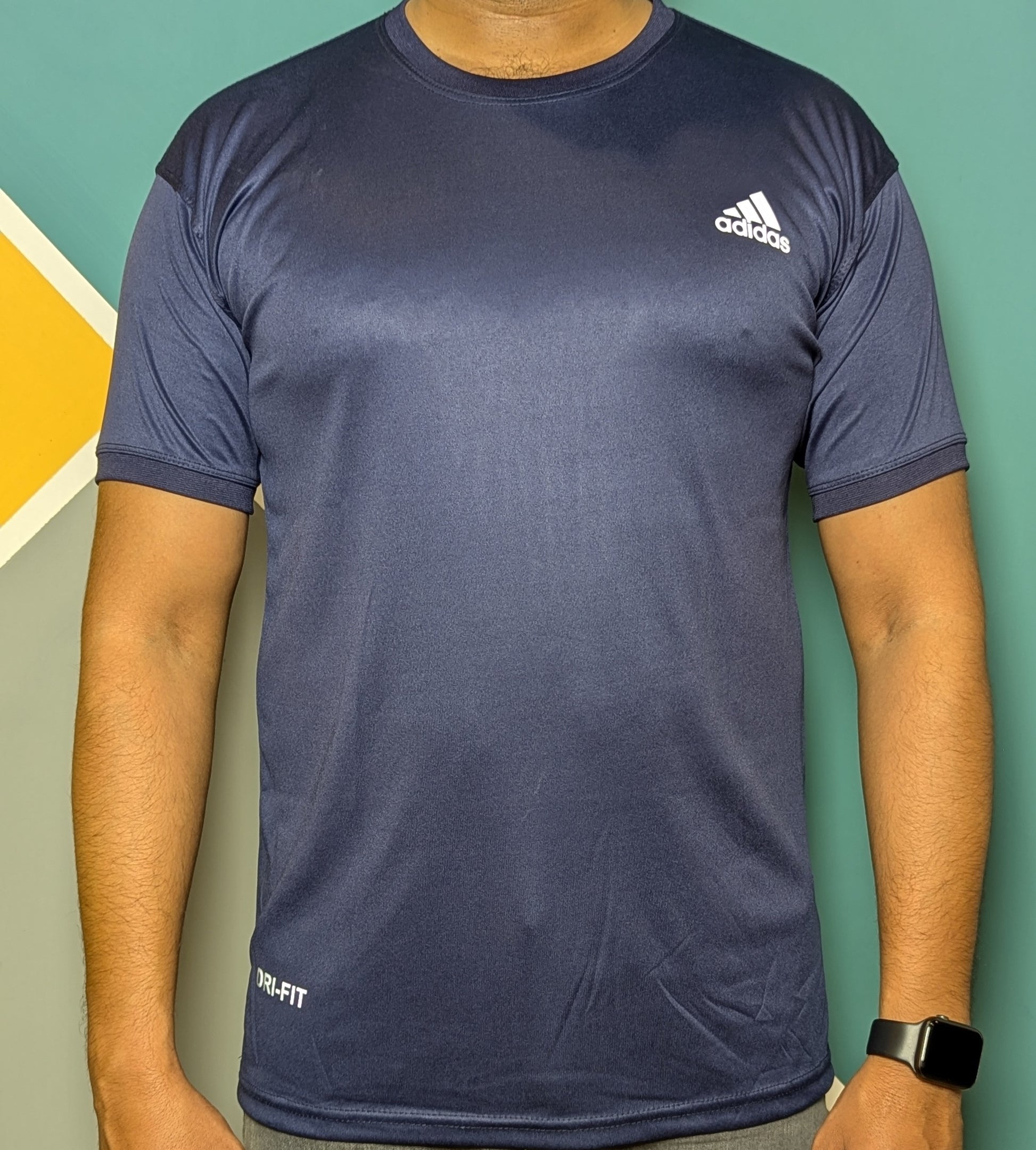 Thriftspo Navy Blue Dri-Fit Cotton-Poly Tee