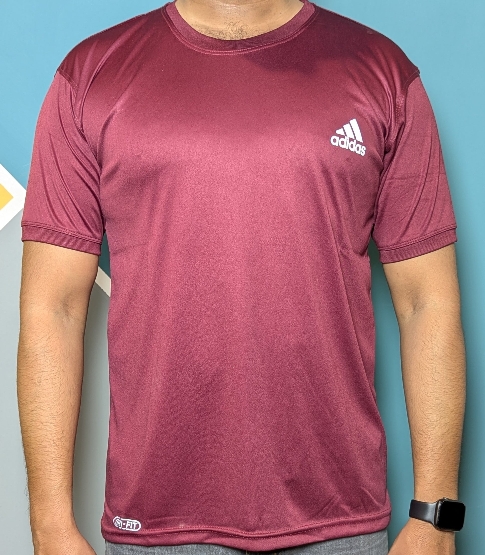 Thriftspo Maroon Dri-Fit Cotton-Poly Tee