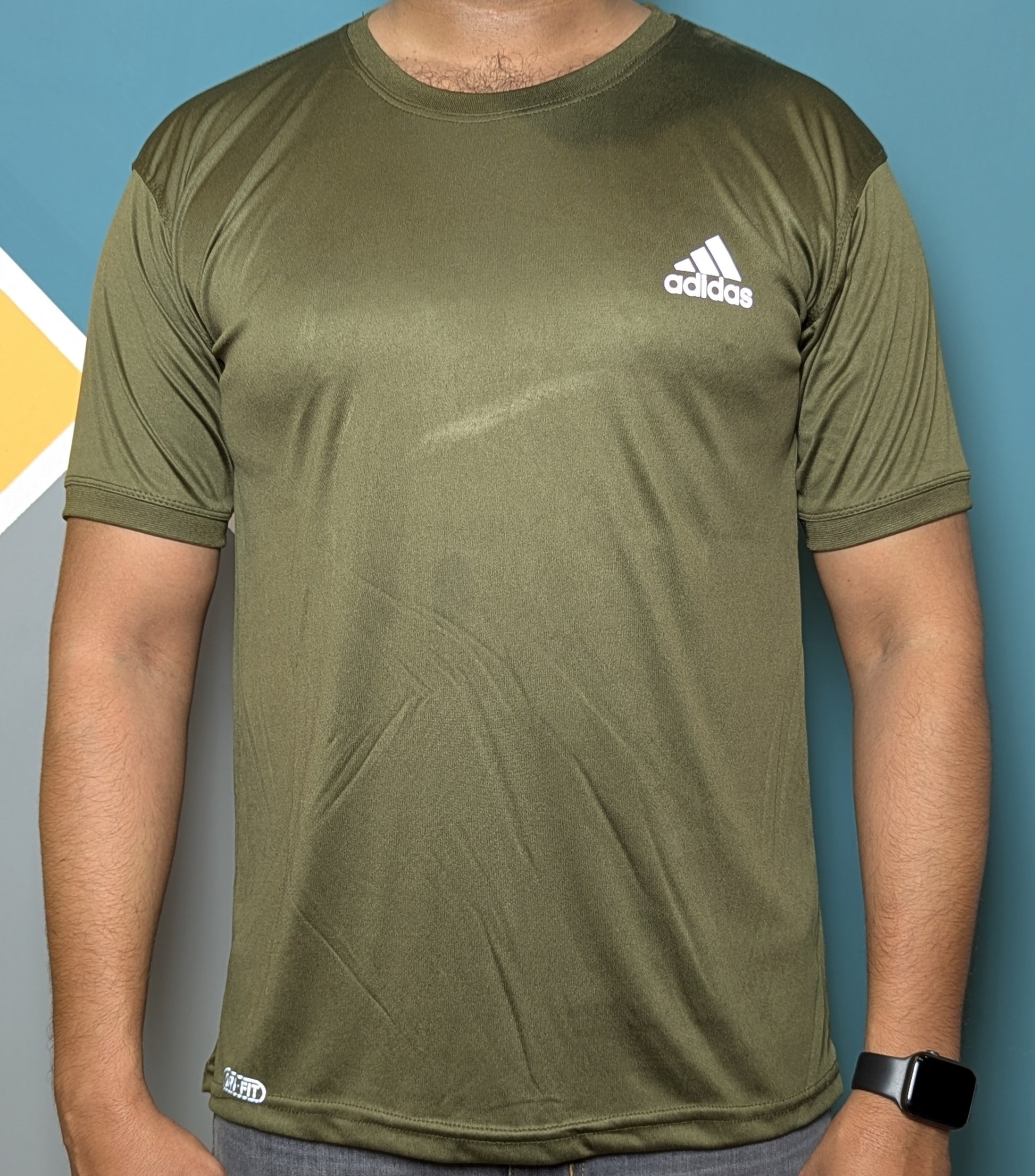 Thriftspo Olive Green Dri-Fit Cotton-Poly Tee