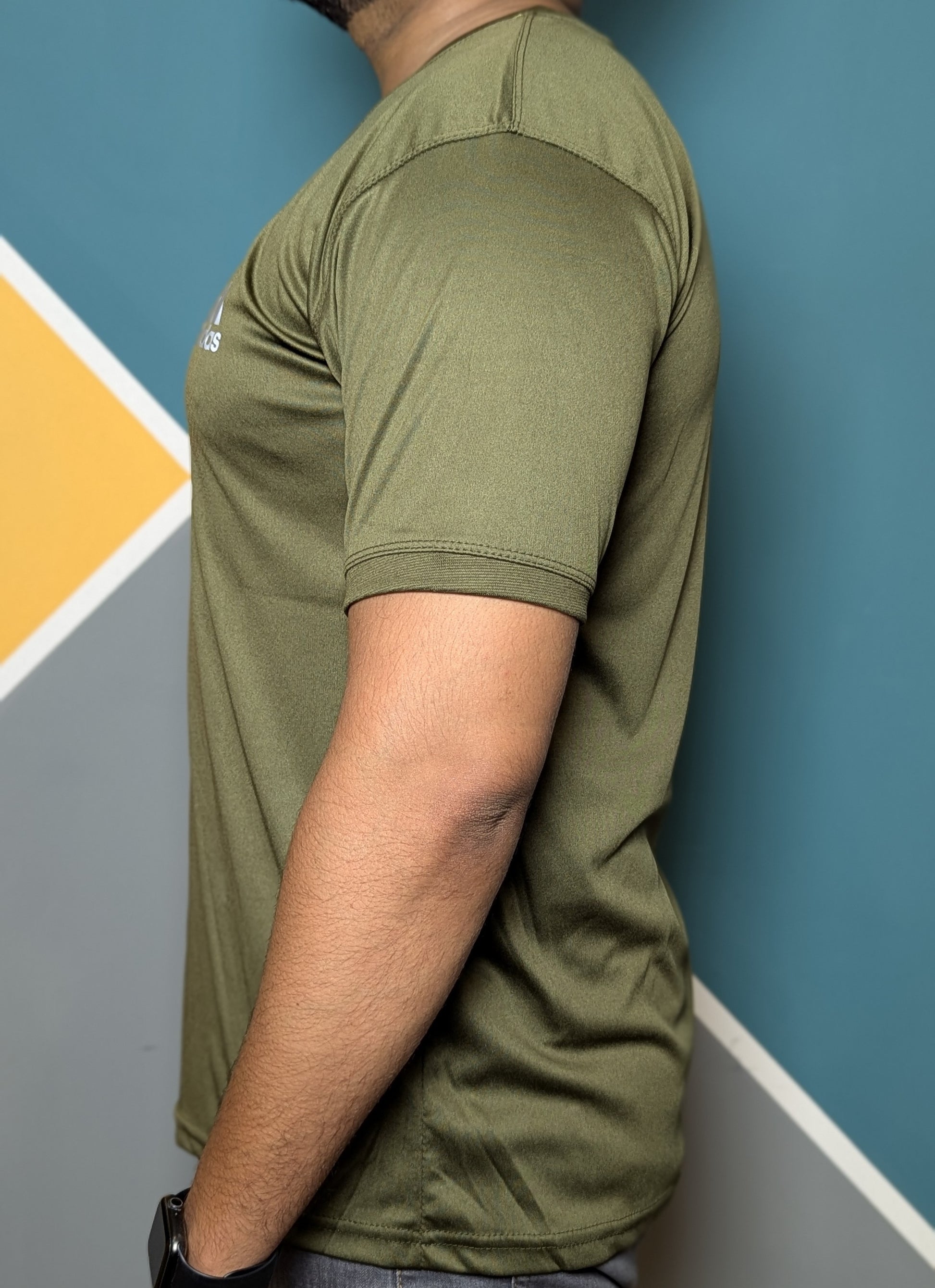 Thriftspo Olive Green Dri-Fit Cotton-Poly Tee