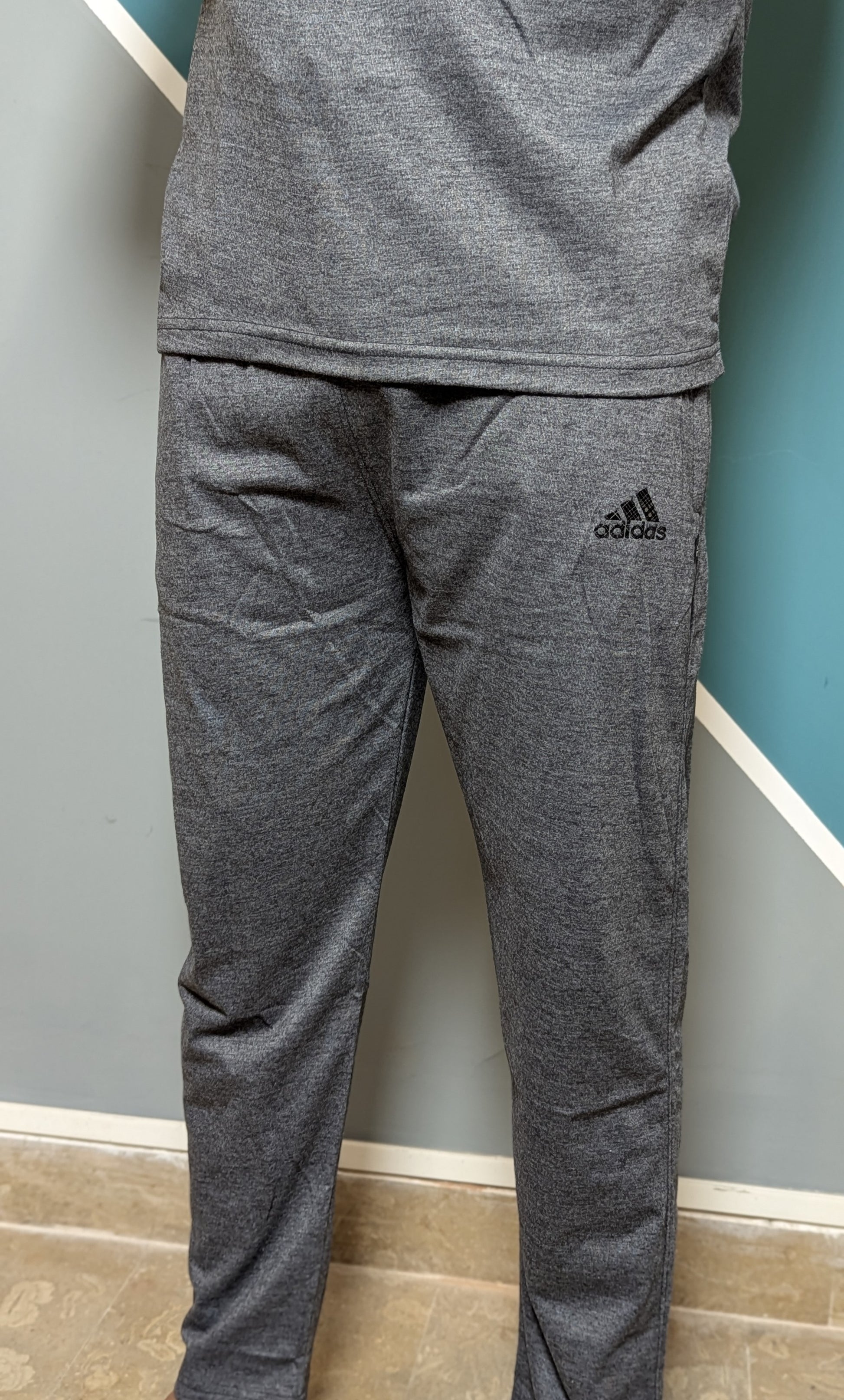 Thriftspo Gray Jersey Cotton Tracksuit Set – Relaxed Tee & Trousers